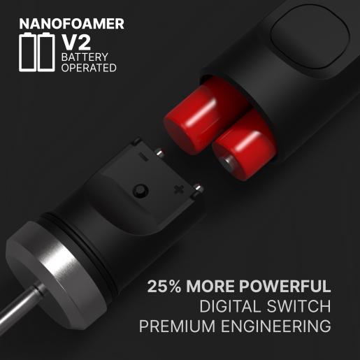 Subminimal, NanoFoamer V2 Milk Frother (Battery Operated), Size : Upgrade