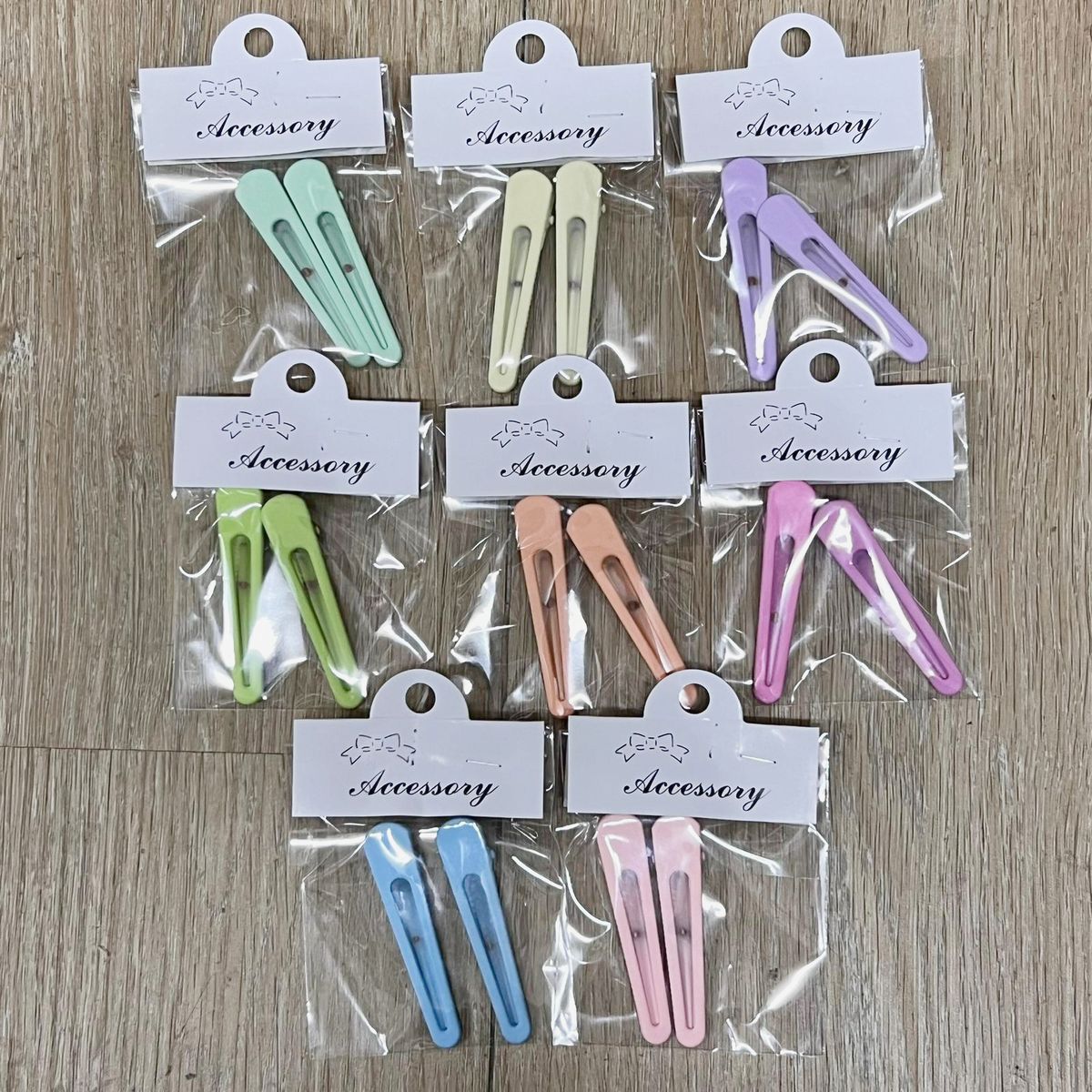 彩色尖嘴髮夾 (髮夾長:6cm) (2個裝) (顏色隨機) (KH)