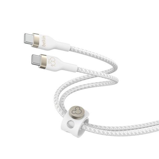 Belkin, BoostCharge Pro Flex Silicone USB-C to USB-C Cable 2M (Disney  Collection) CAB011QC2MWH-DY