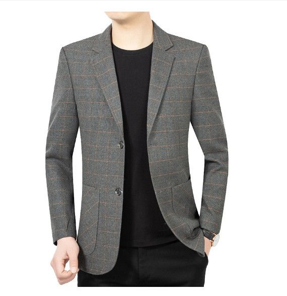 商務休閒西服上衣外套【M-4XL】【2105灰色】 (下單後聯絡客服確認發貨尺碼) #H246018165