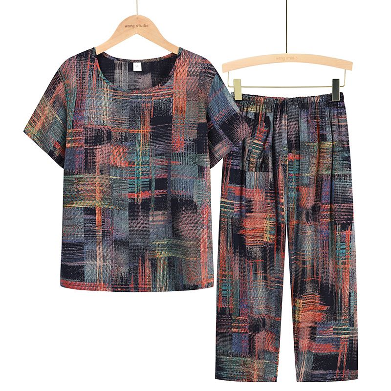 老年人短袖套裝( XL-3XL碼 19號色）【下單後請聯絡客服確認發貨尺碼】F001099186