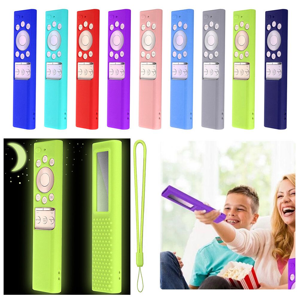 Blue TV Remote Control Cover Soft Silicone Protective Case for Samsung TV BN59