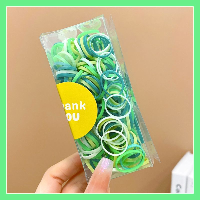 兒童一次性紮頭髮皮筋頭飾(5#綠色-300根裝)