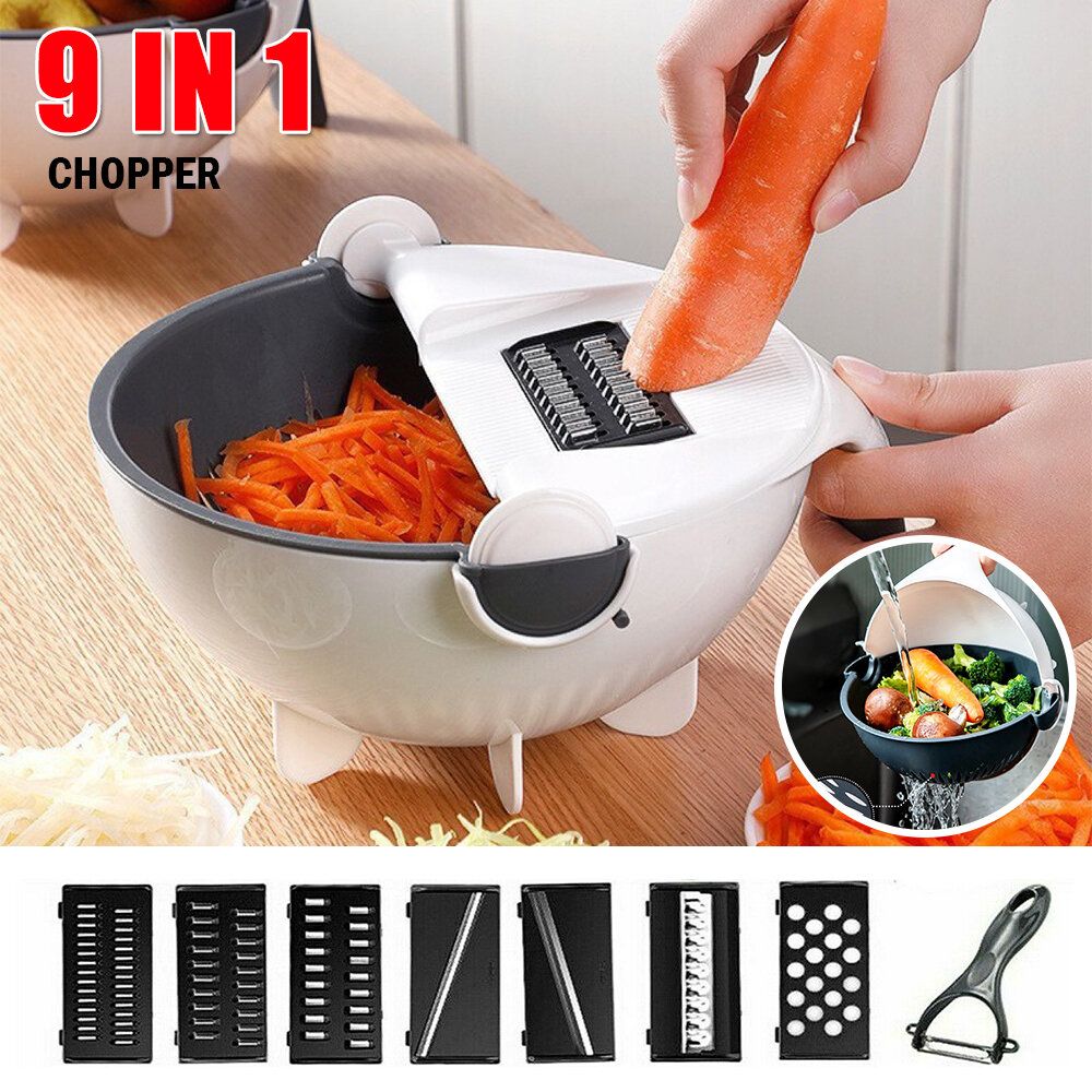 Kitchen Cutter Assist Slicer Vegetable Potato Onion Carrot Grater Chopper 9 IN 1