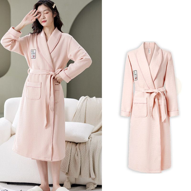 加厚長袖睡袍睡衣【M-XXXL碼 MT3602】【下單后聯絡客服確認發貨尺碼 】 