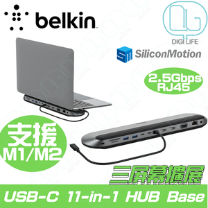 Belkin - Belkin Connect Universal USB-C 11-in-1 Pro Dock｜INC014btSGY｜