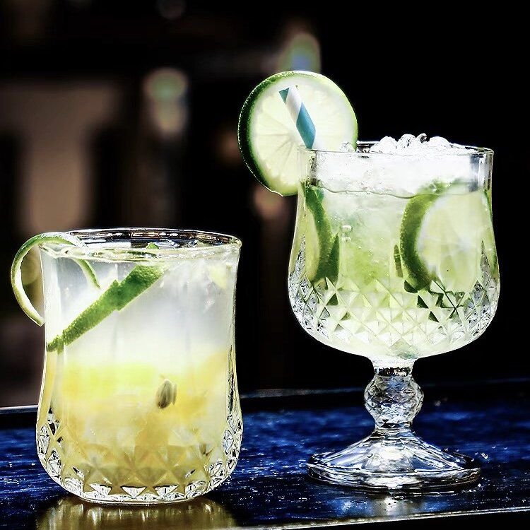 全城熱賣 | 【190ml】鑽石紋水晶杯 古典玻璃杯 復古雞尾酒杯 香檳杯 果酒杯 葡萄紅酒杯 氣泡酒杯 高腳杯 Cocktail杯 打卡杯 ...