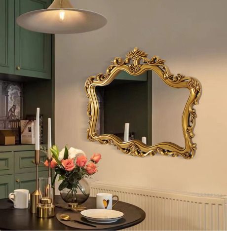 掛鏡浴室鏡（仿古金）(橫款大號115*91)