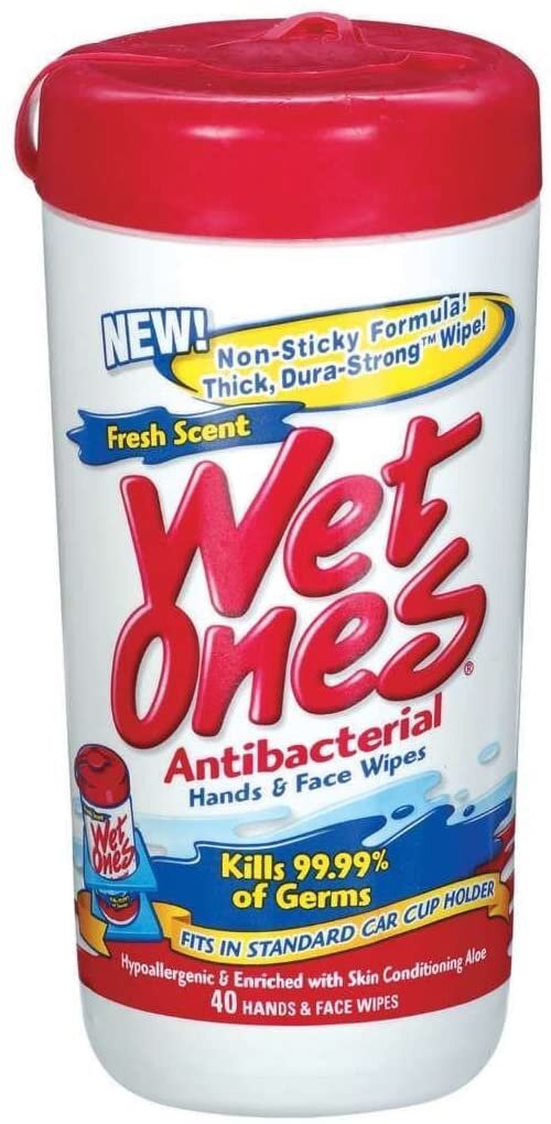 唯一 | 美國製 Wet Ones 抗菌消毒濕紙巾 溫和配方不刺激 有效殺滅99.99%病菌 平行進口 桶裝 40片 | HKTVmall 香港最大網購平台