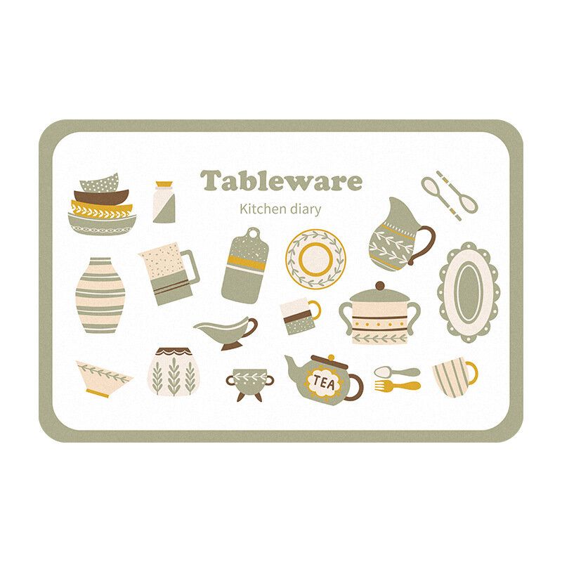 【Soft Diatomaceous Earth】Kitchen Dish Drying Mat Ultra Absorbent Dishes Drainer