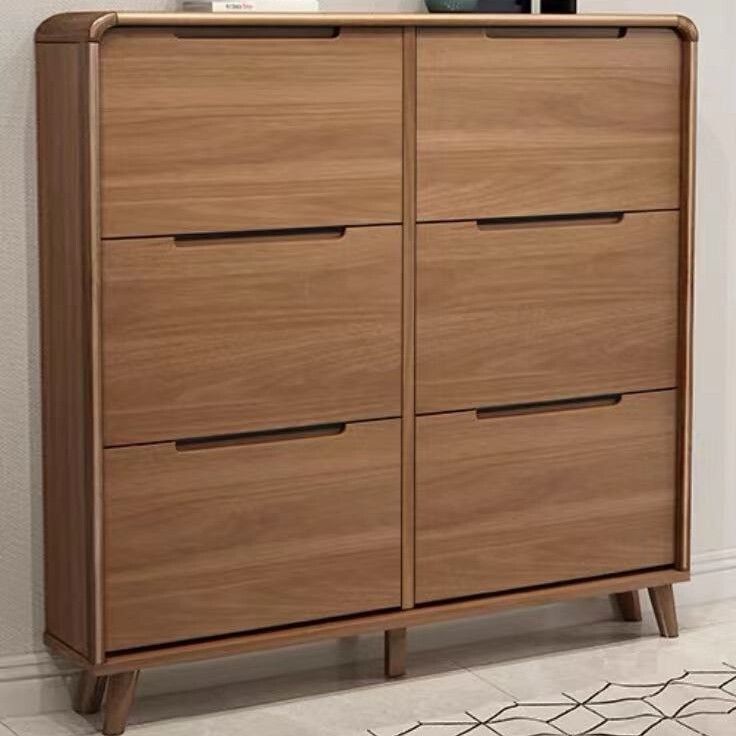 Door tipping shoe cabinet Simple ultra-thin entrance storage storage hallway shoe rack W120CM