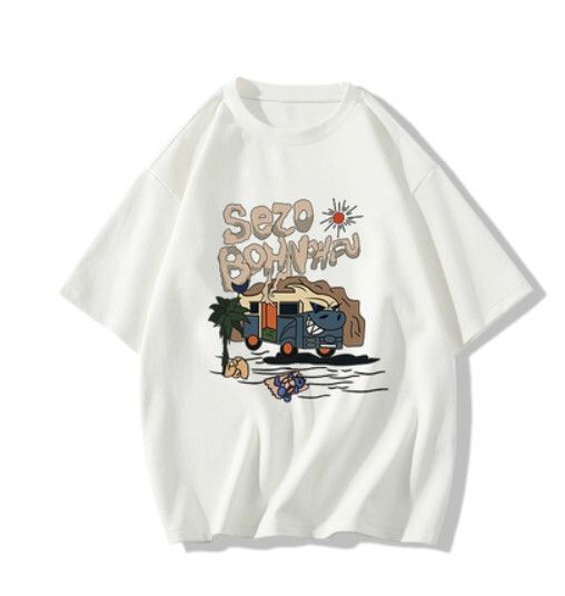 復古短袖t恤純棉上衣（白色220g純棉優質版）[尺碼：XS-2XL][下單後聯絡客服確認發貨尺碼]#F288002657