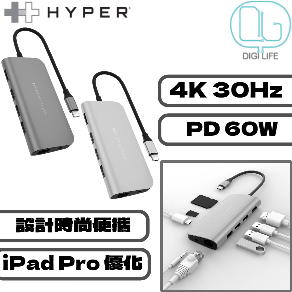 Hyperdrive power 9 in 1 usb c hub hd30f hktvmall 