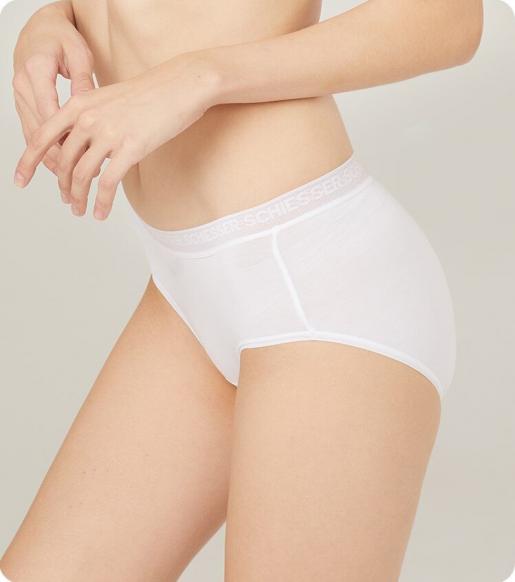 SCHIESSER, Becover Collection-Women's 80s Modal Hipster Panties  (Mixed-Color 3pcs Pack), Color : White-Mix, Size : L