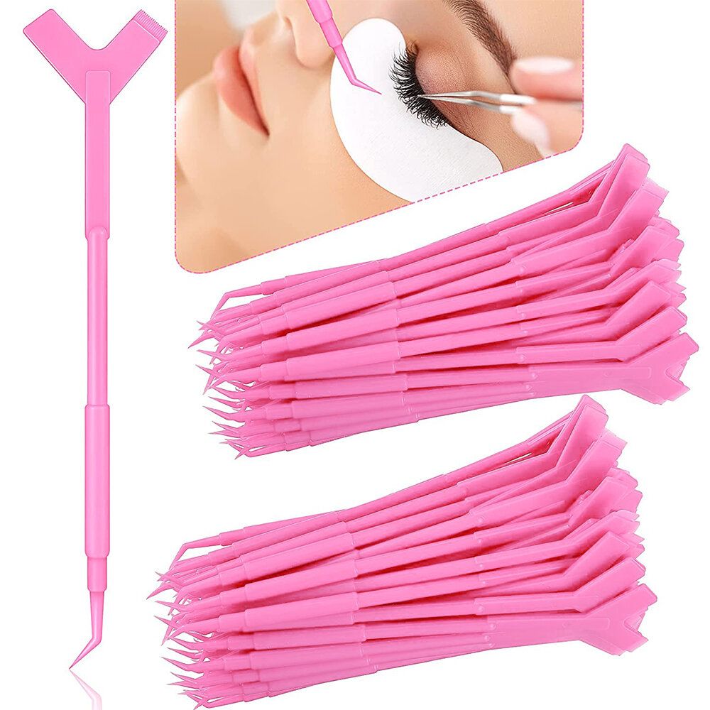 10x Lash Lift Perming Stick Y Shape Comb Eyelashes Separating Tools Brush