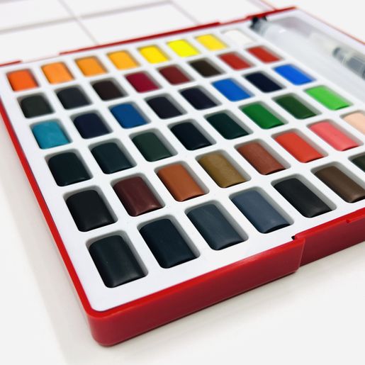 Kuretake Gansai Watercolor Palette - 12 Traditional Color Set