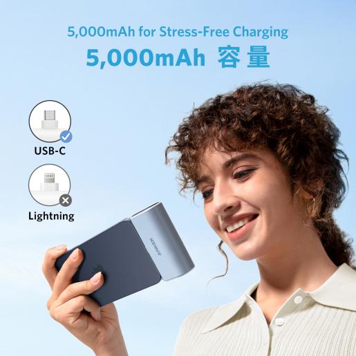 Anker iPhone 15 Portable Charger, Nano Power Bank with Built-in USB C  Connector, 5,000mAh Portable Charger 22.5W, for iPhone 15 Series, Samsung  S22/23