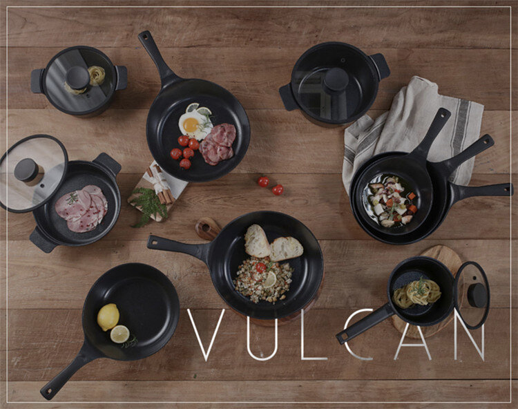 Vulcan series kitchen utensils 18cm single handle cooking pot (with lid) (for induction cooker)